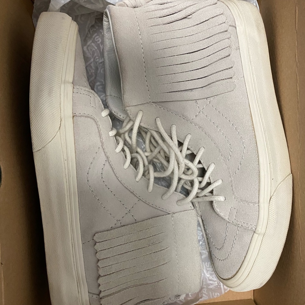 Vintage fringe high top vans